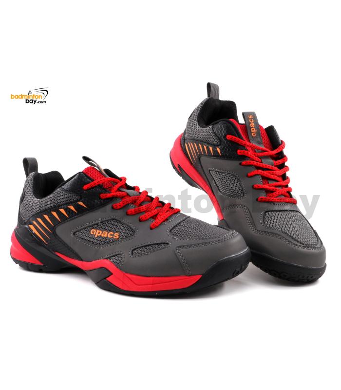 Apacs CP303-XY Dark Grey Red Shoe White With Improved Cushioning and Outsole